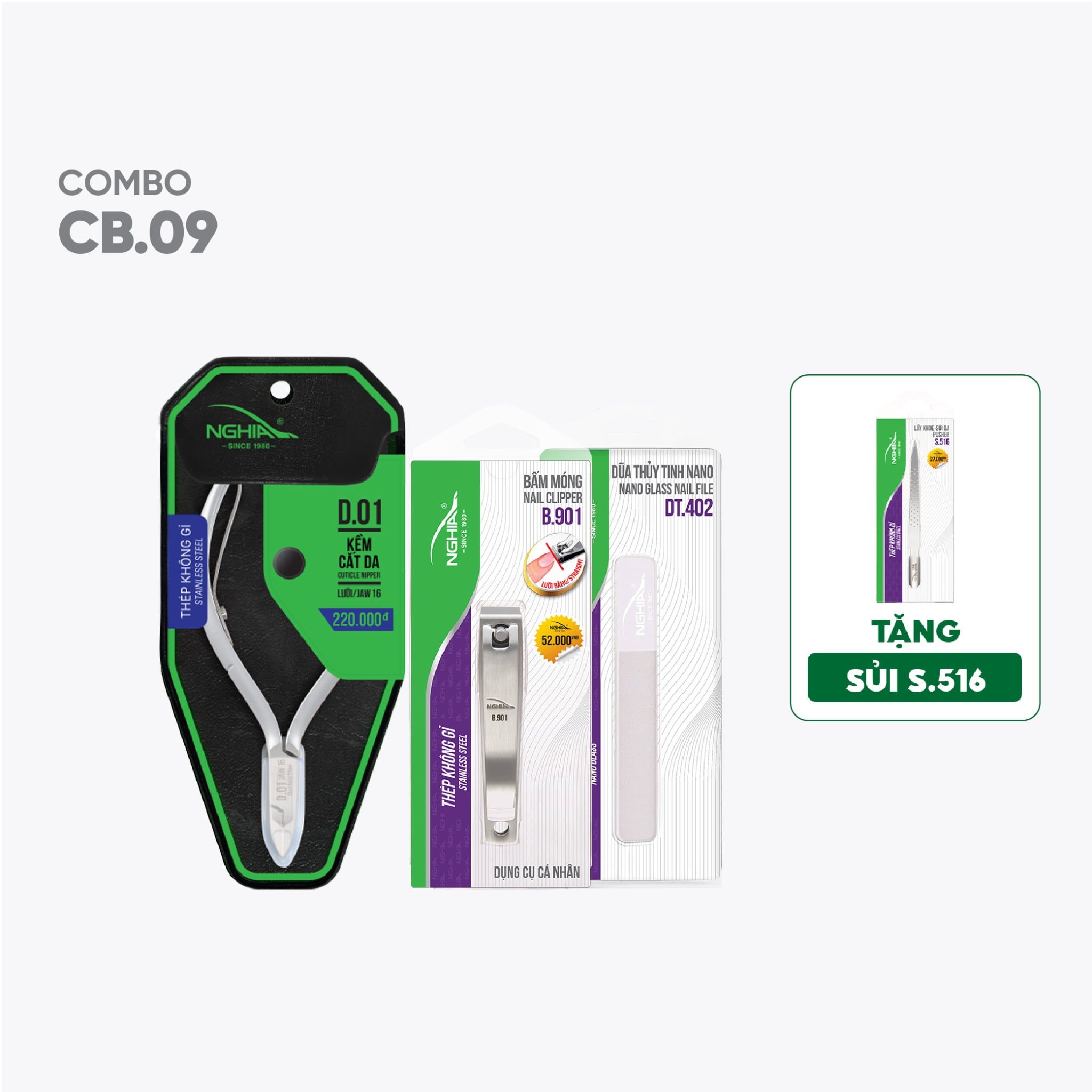  Combo Chăm Móng Tại Nhà Gọn Gàng, Chỉn Chu Kềm Nghĩa CB09 