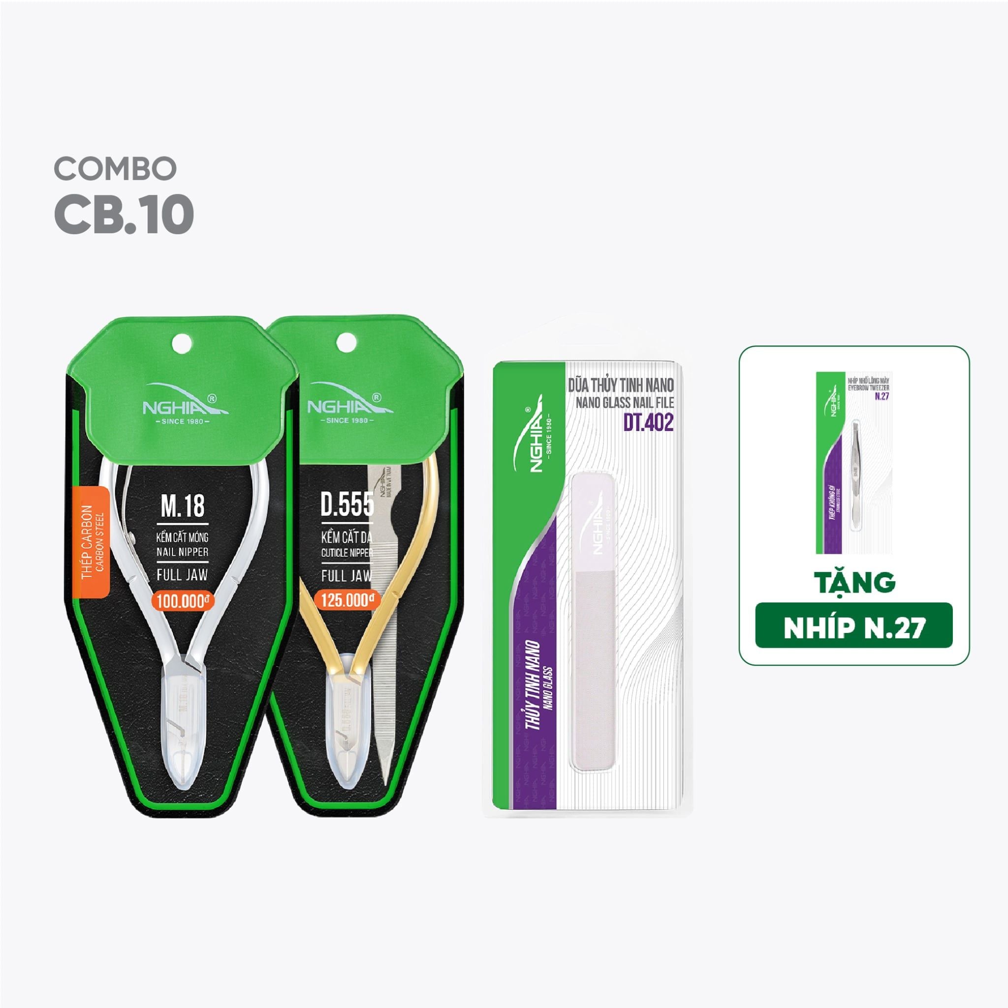  Combo Dụng Cụ Làm Nail Mang Đi Tiệm Kềm Nghĩa CB10 