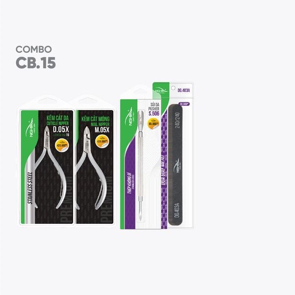  Combo Chăm Sóc Móng Cao Cấp Toàn Diện Kềm Nghĩa CB15 
