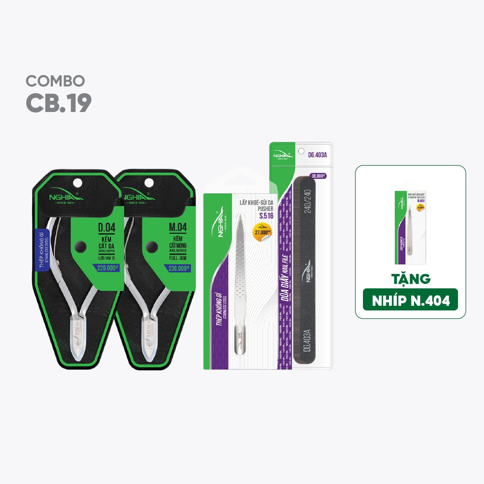  Combo Làm Nail Đầy Đủ Mang Đi Tiệm Kềm Nghĩa CB19 