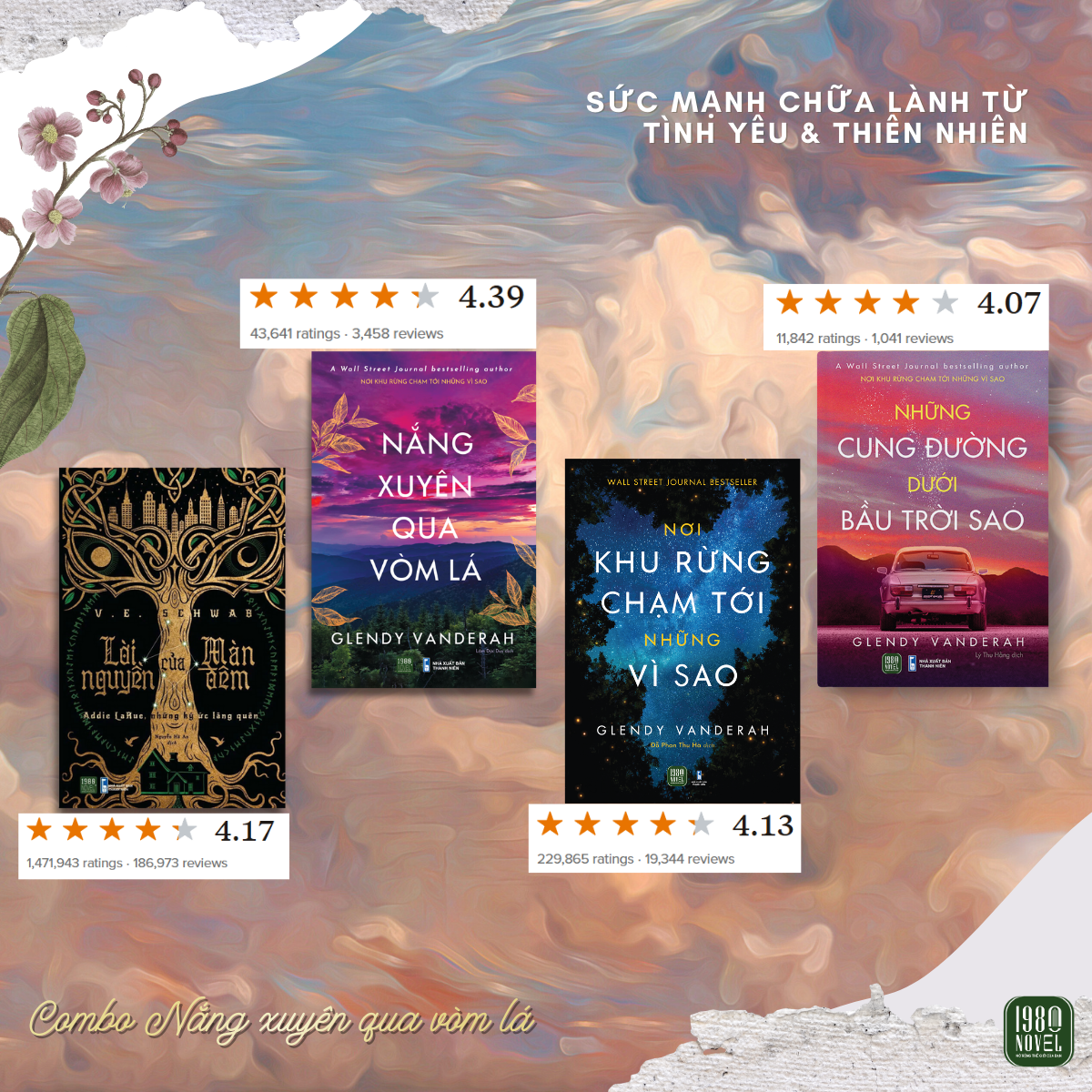  Combo 4 - Lời nguyền màn đêm + Nắng xuyên qua vòm lá + Nơi khu rừng+ Những cung đường 