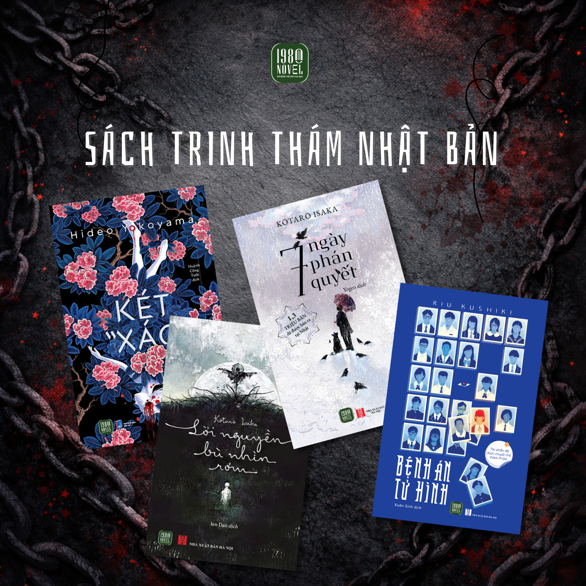  [Combo 4 cuốn] Két Xác + 7 Ngày Phán Quyết + Lời Nguyền Bù Nhìn Rơm + Bệnh Án Tử Hình 