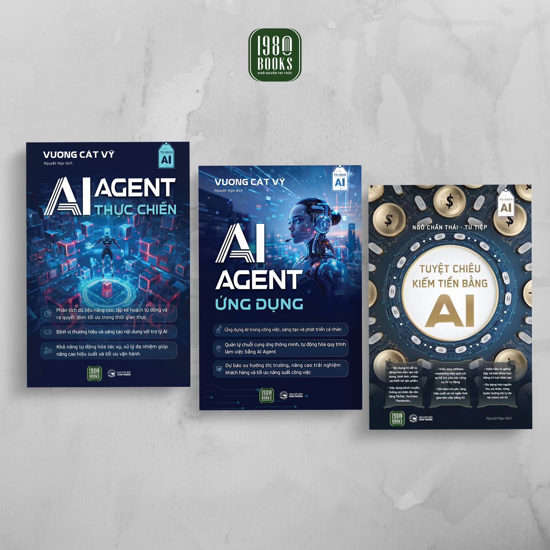  Combo 3 cuốn: AI Agent thực chiến + AI Agent ứng dụng + Tuyệt chiêu kiếm tiền bằng AI 