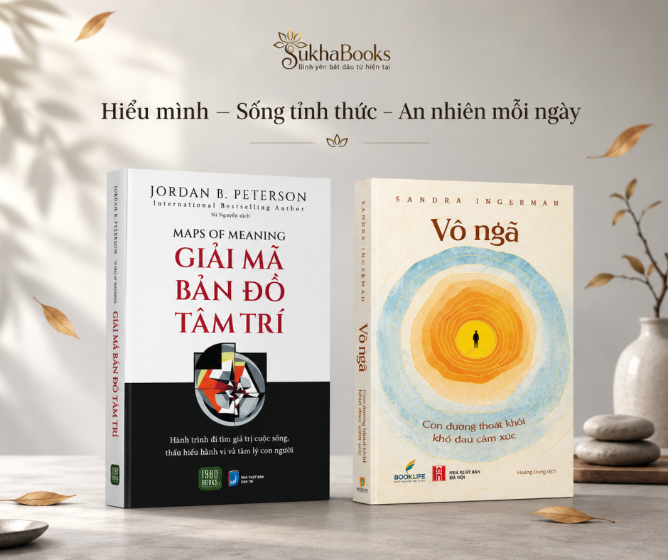  Combo 2 cuốn sách GIẢI MÃ BẢN ĐỒ TÂM TRÍ + VÔ NGÃ 