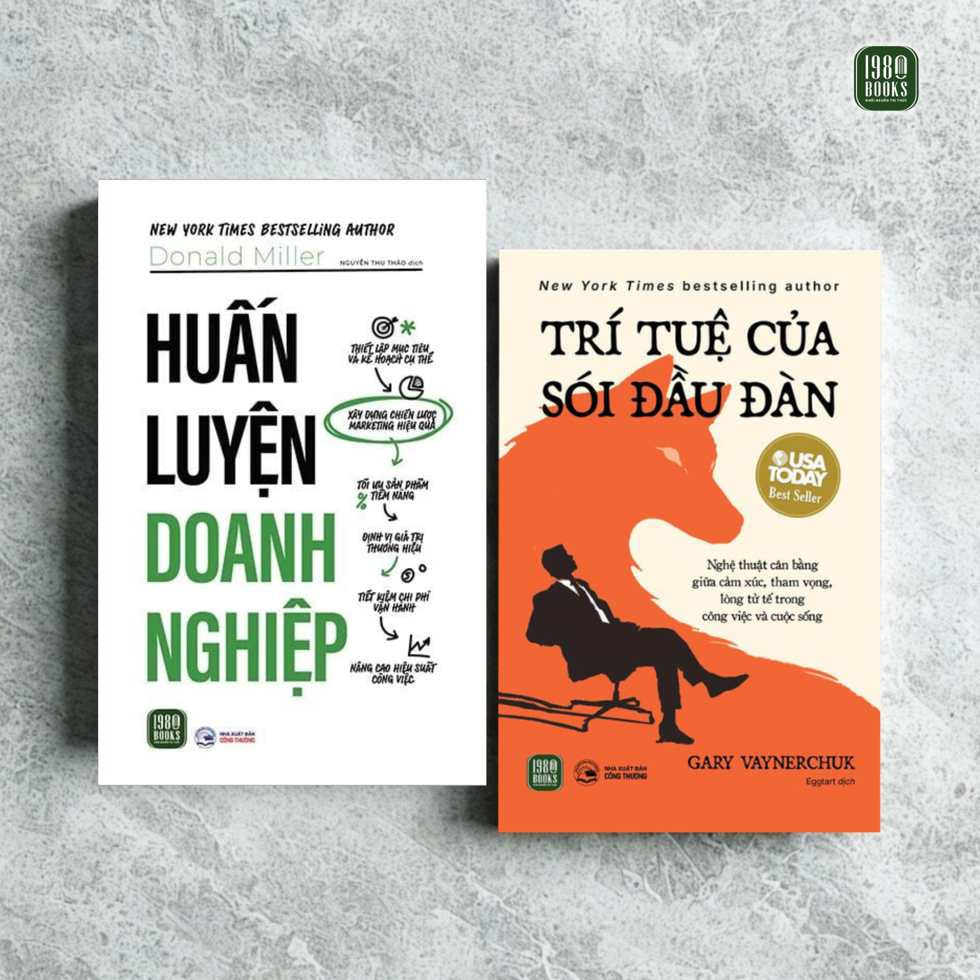  Combo 2 cuốn: HUẤN LUYỆN DOANH NGHIỆP + TRÍ TUỆ CỦA SÓI ĐẦU ĐÀN 