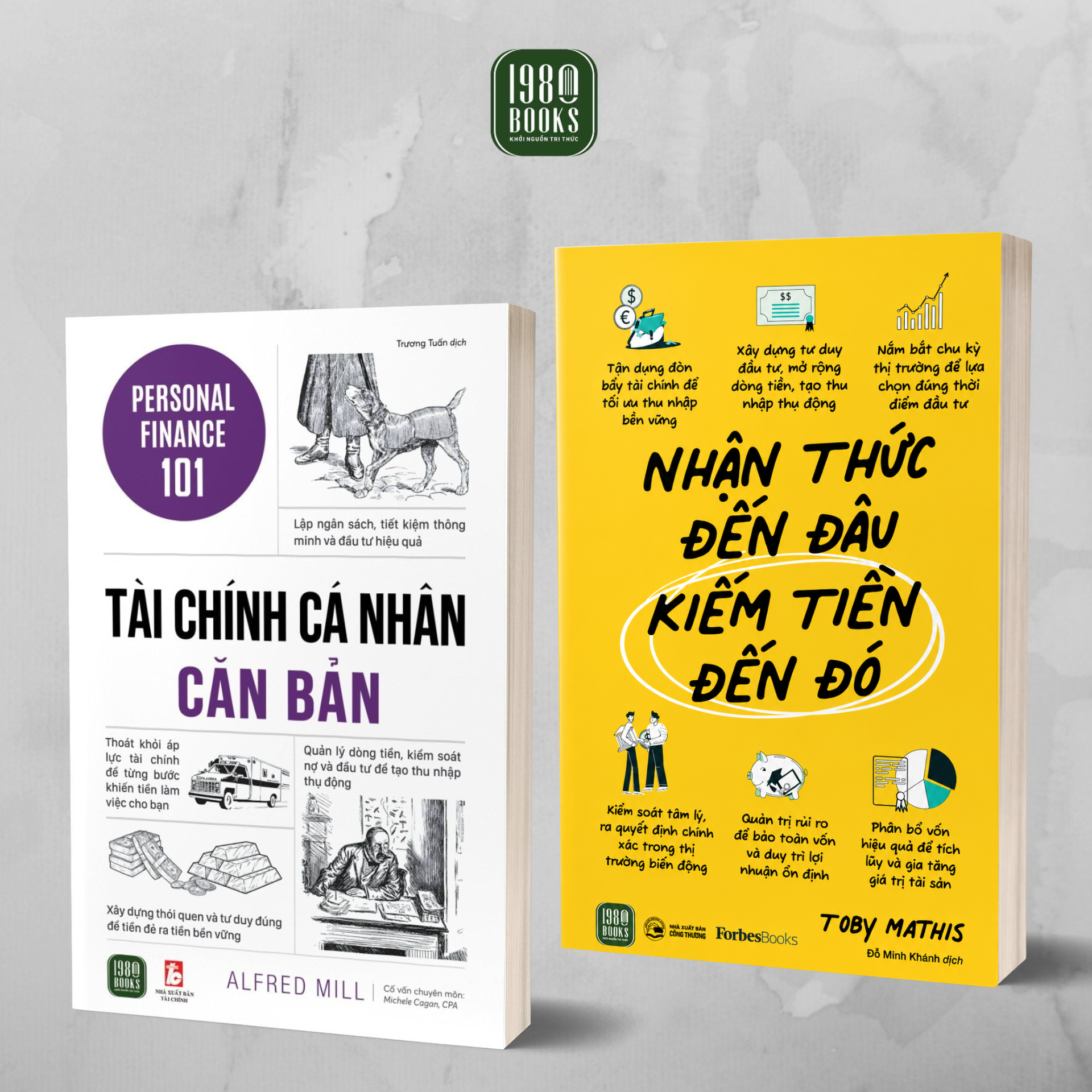  Combo 2 cuốn sách Tài chính cá nhân căn bản + Nhận thức đến đâu - Kiếm tiền đến đó 