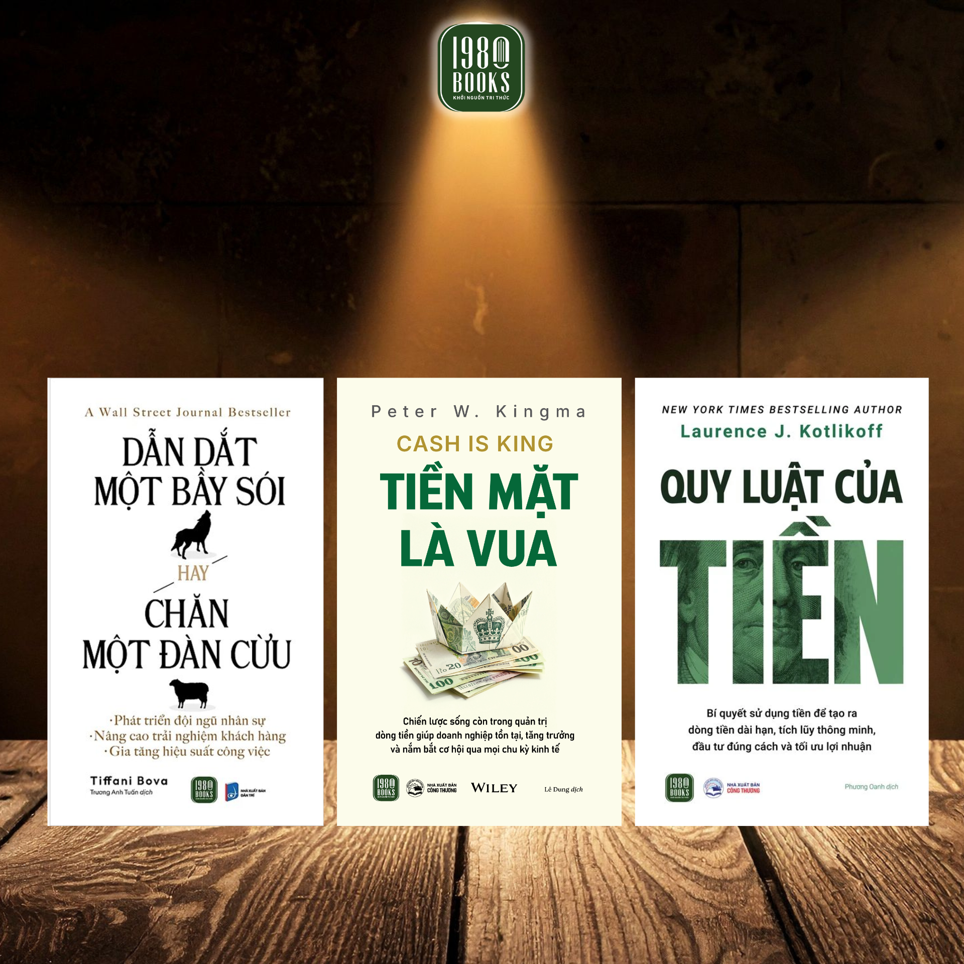  Combo 3 cuốn: Dẫn dắt một bầy sói hay chăn một đàn cừu + Tiền mặt là vua + Quy luật của tiền 