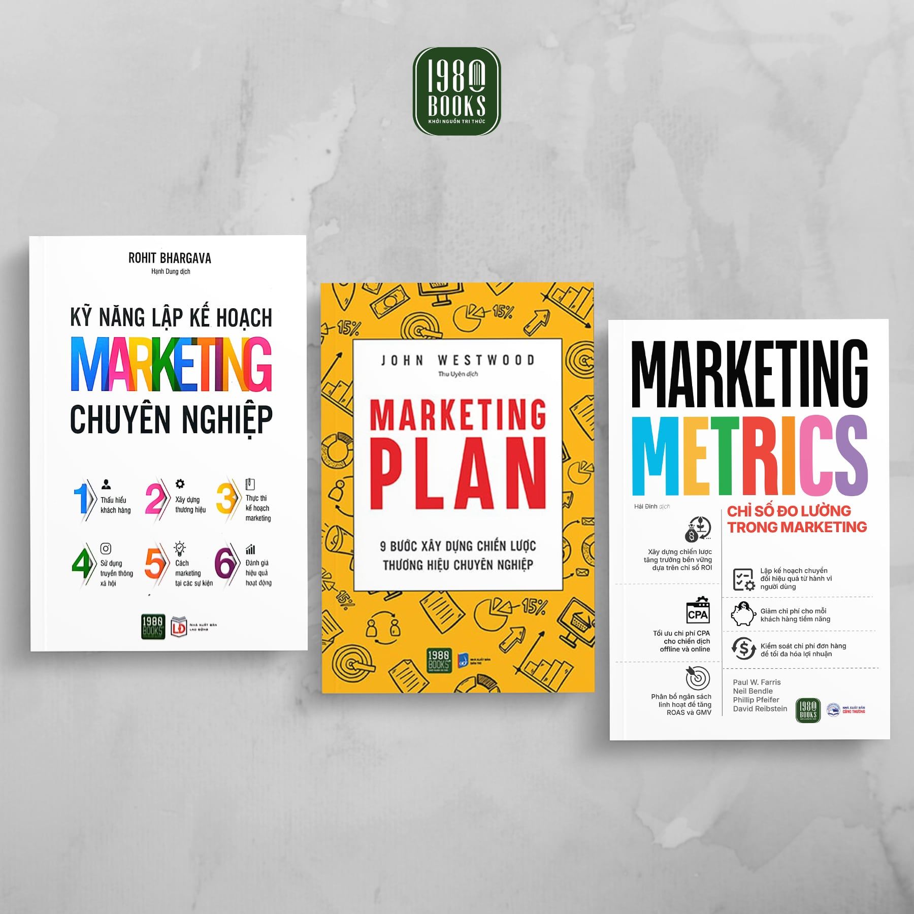  Combo 3 cuốn quy trình lập kế hoạch Marketing: Kỹ năng lập kế hoạch Marketing chuyên nghiệp + Marketing Plan + Marketing Metrics 