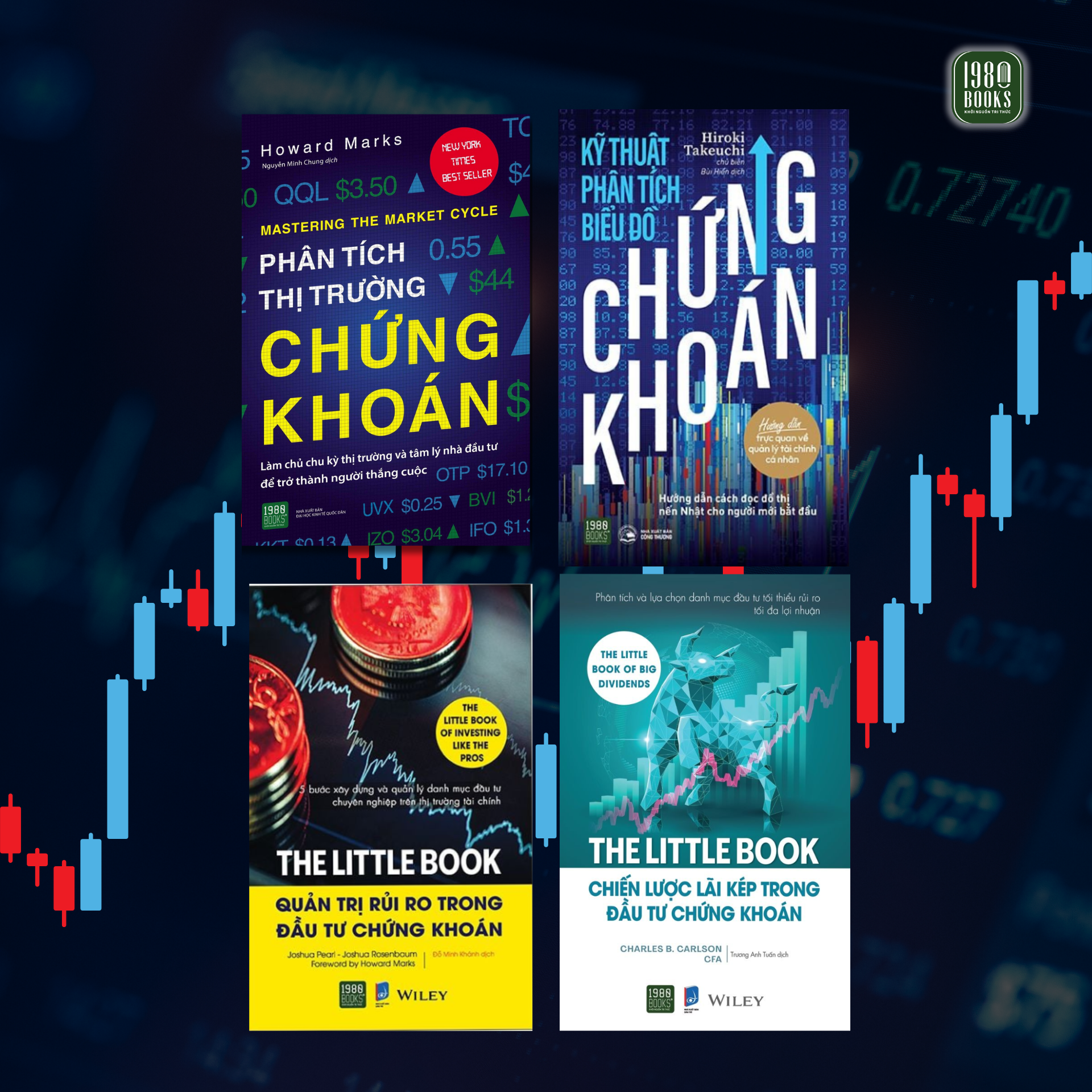  Combo 4 cuốn PHÂN TÍCH THỊ TRƯỜNG CHỨNG KHOÁN + Kỹ thuật phân tích biểu đồ chứng khoán + The Little Book - Quản Trị Rủi Ro Trong Đầu Tư Chứng Khoán + The little book - Chiến lược lãi kép trong đầu tư chứng khoán 