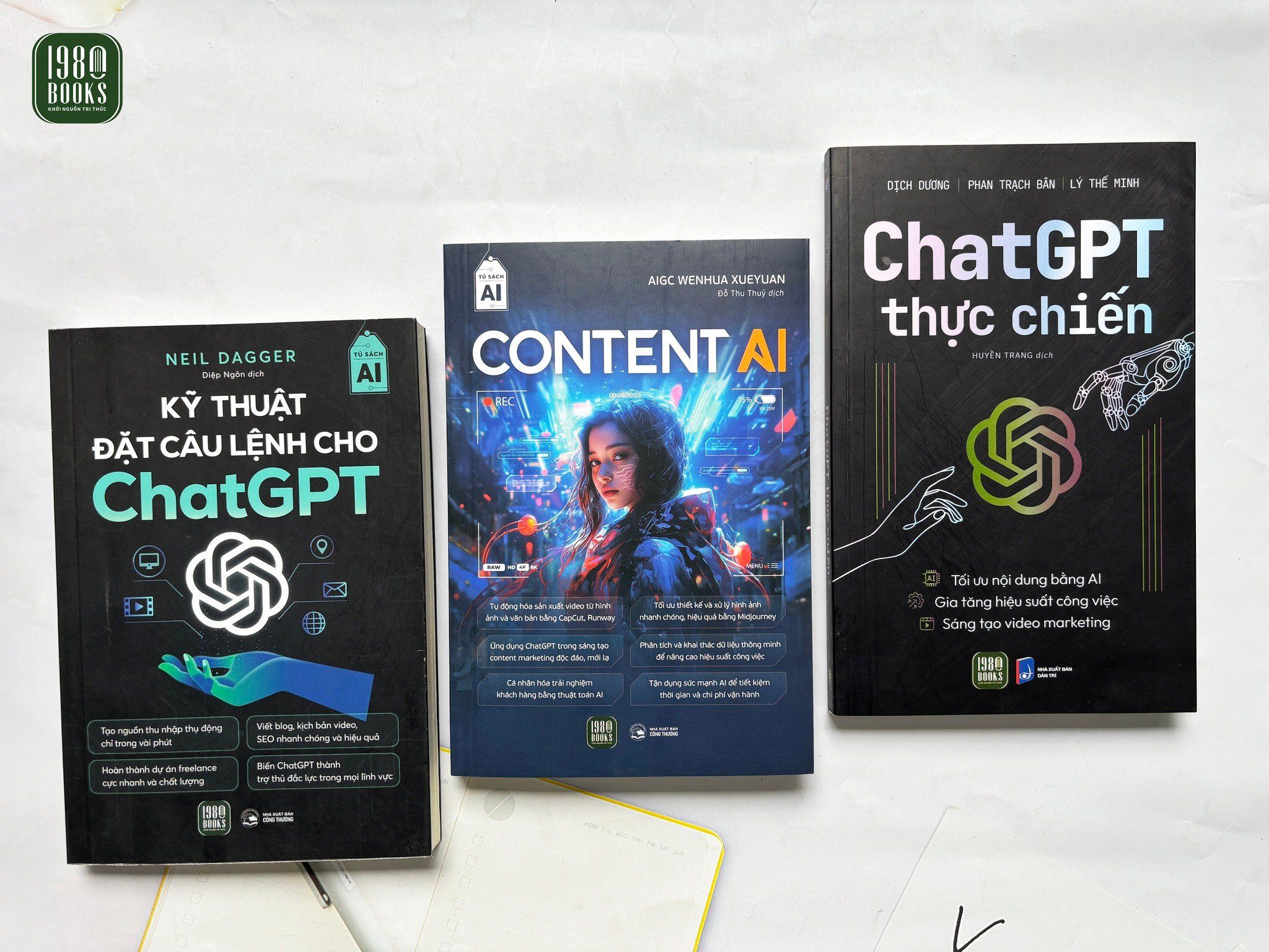  Combo 3 cuốn sách: Kỹ thuật đặt câu lệnh cho ChatGPT + Content AI + ChatGPT thực chiến 