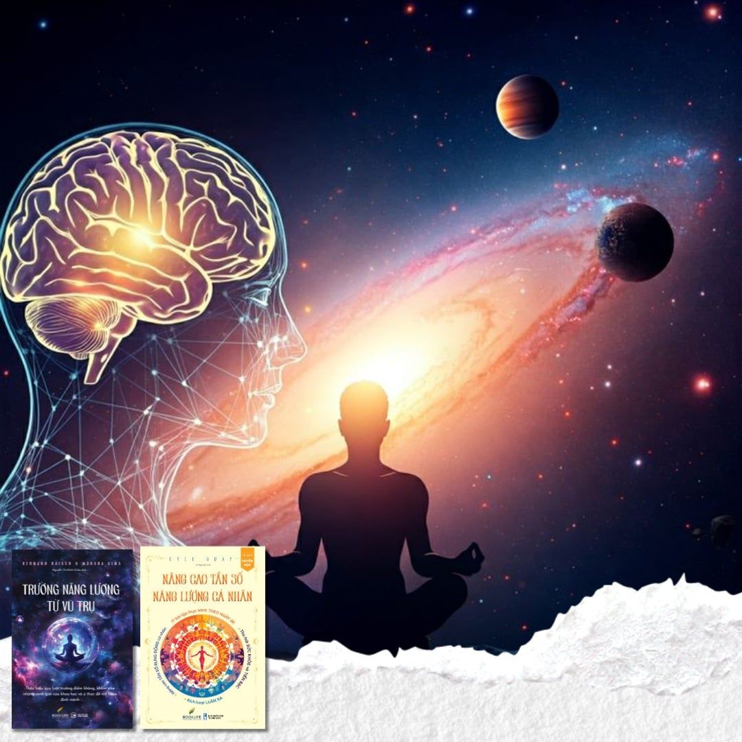  Combo 2 cuốn sách Trường năng lượng vũ trụ + Nâng cao tần số năng lượng cá nhân 