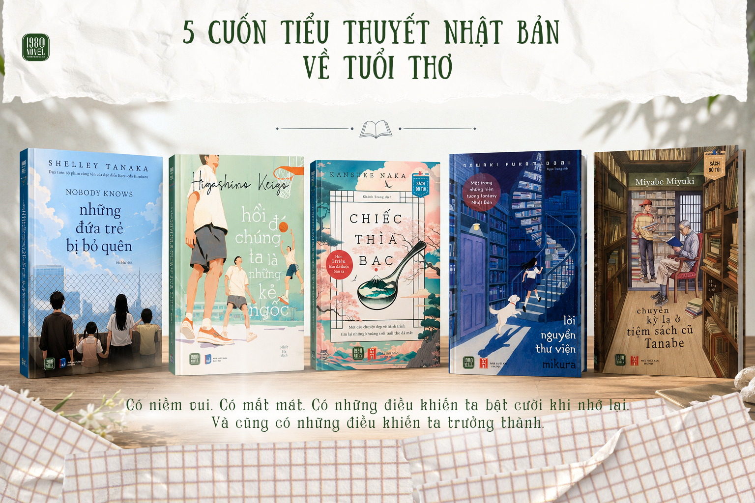  Combo 5 - Chiếc thìa bạc (Sbt) + Tanabe (Sbt) + Lời nguyền thư viện Mikura + Kẻ ngốc + Những đứa trẻ bị bỏ quên 