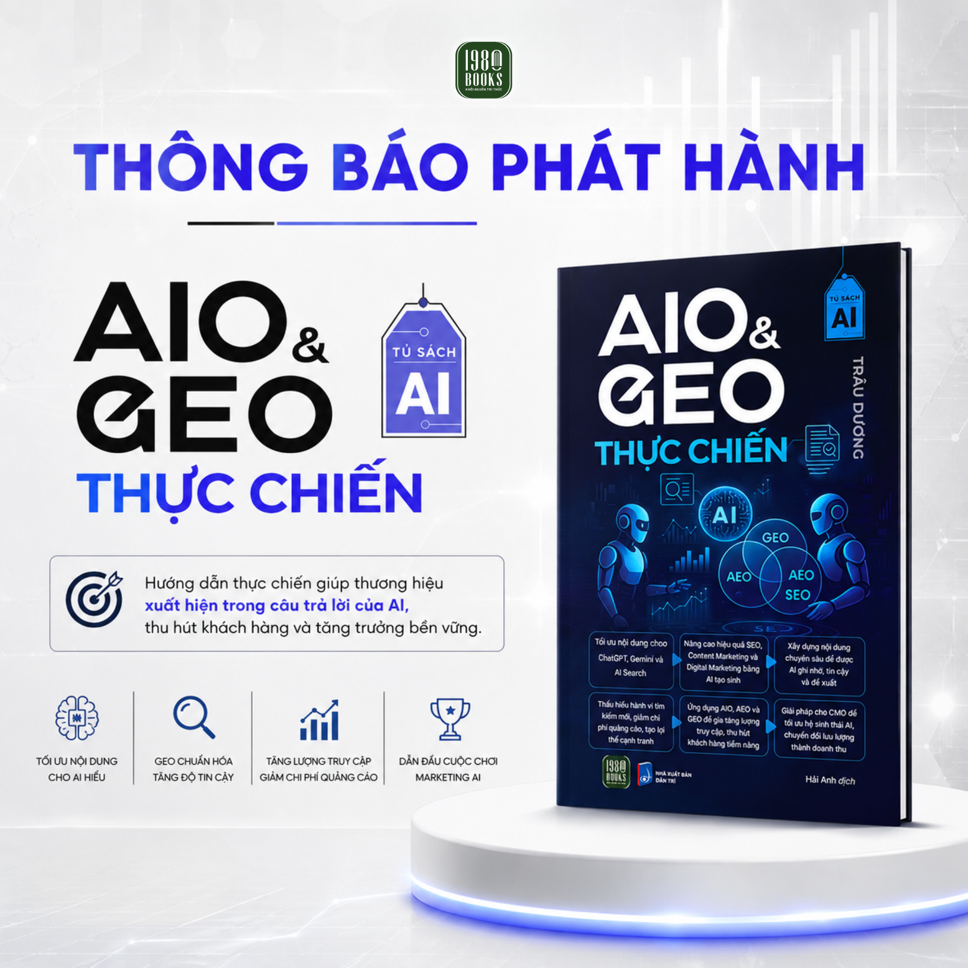 Sách hay tháng 8: AIO & GEO THỰC CHIẾN 