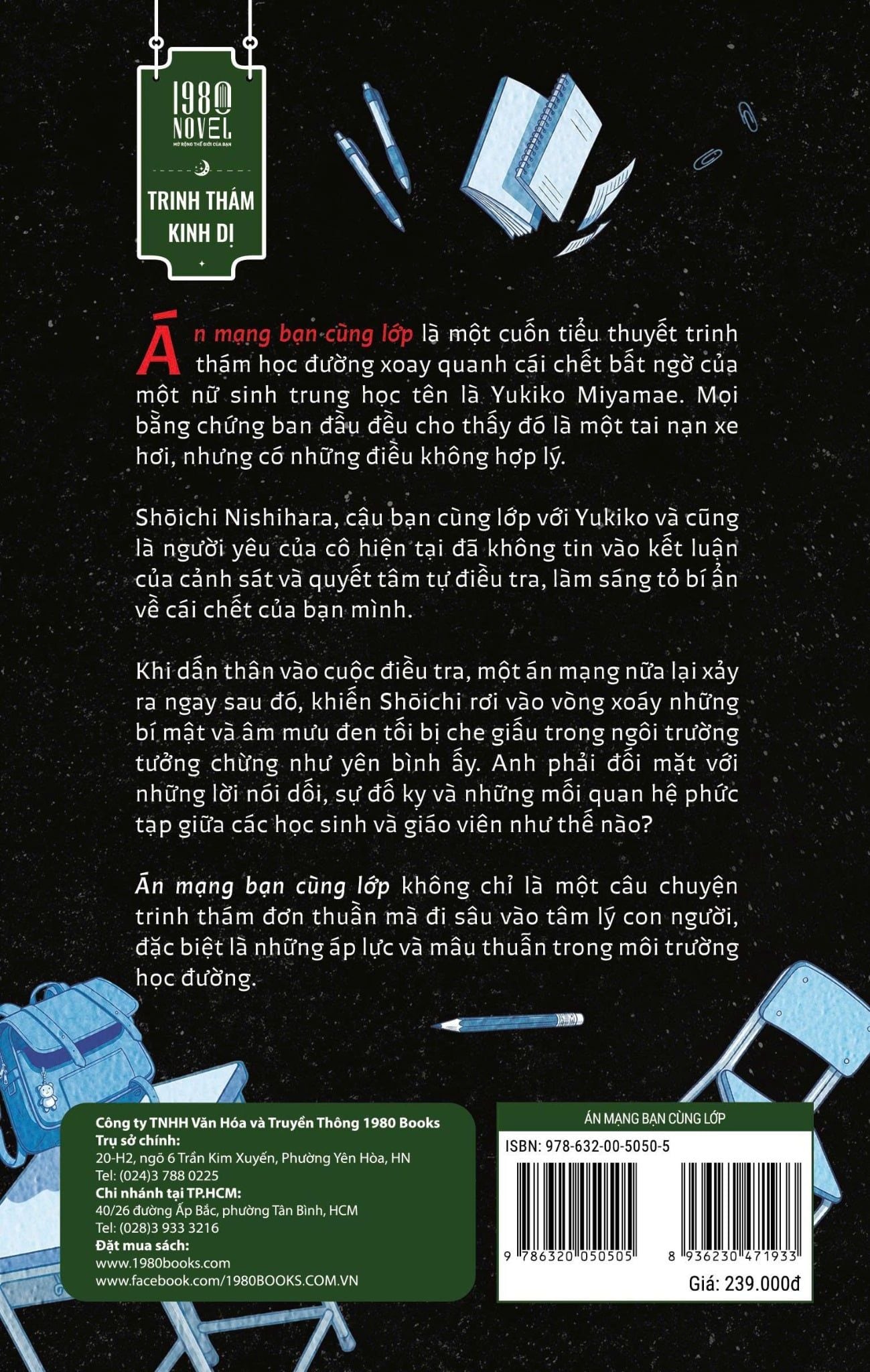  [Sách mới] Án mạng bạn cùng lớp (Higashino Keigo) 