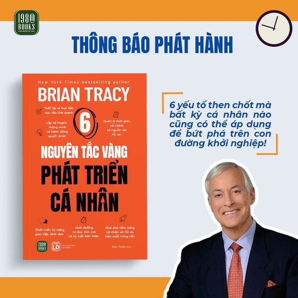 Sách mới 6 nguyên tắc vàng phát triển cá nhân - Brian Tracy