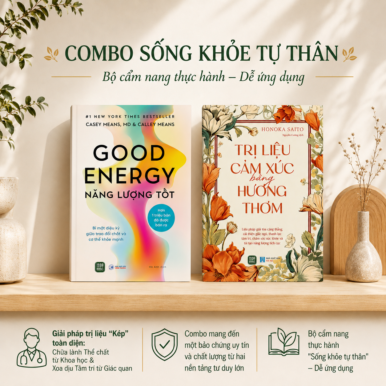  COMBO TÁI SINH NĂNG LƯỢNG: TRỊ LIỆU CẢM XÚC BẰNG HƯƠNG THƠM + NĂNG LƯỢNG TỐT 