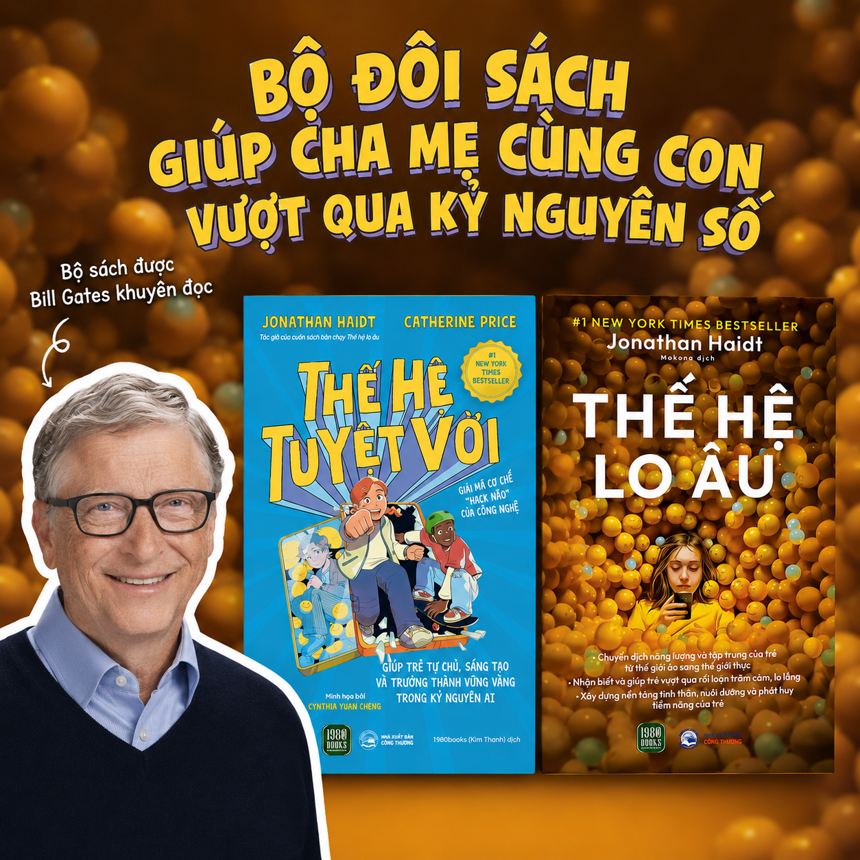  Combo 2 cuốn: Thế hệ tuyệt vời + Thế hệ lo âu 