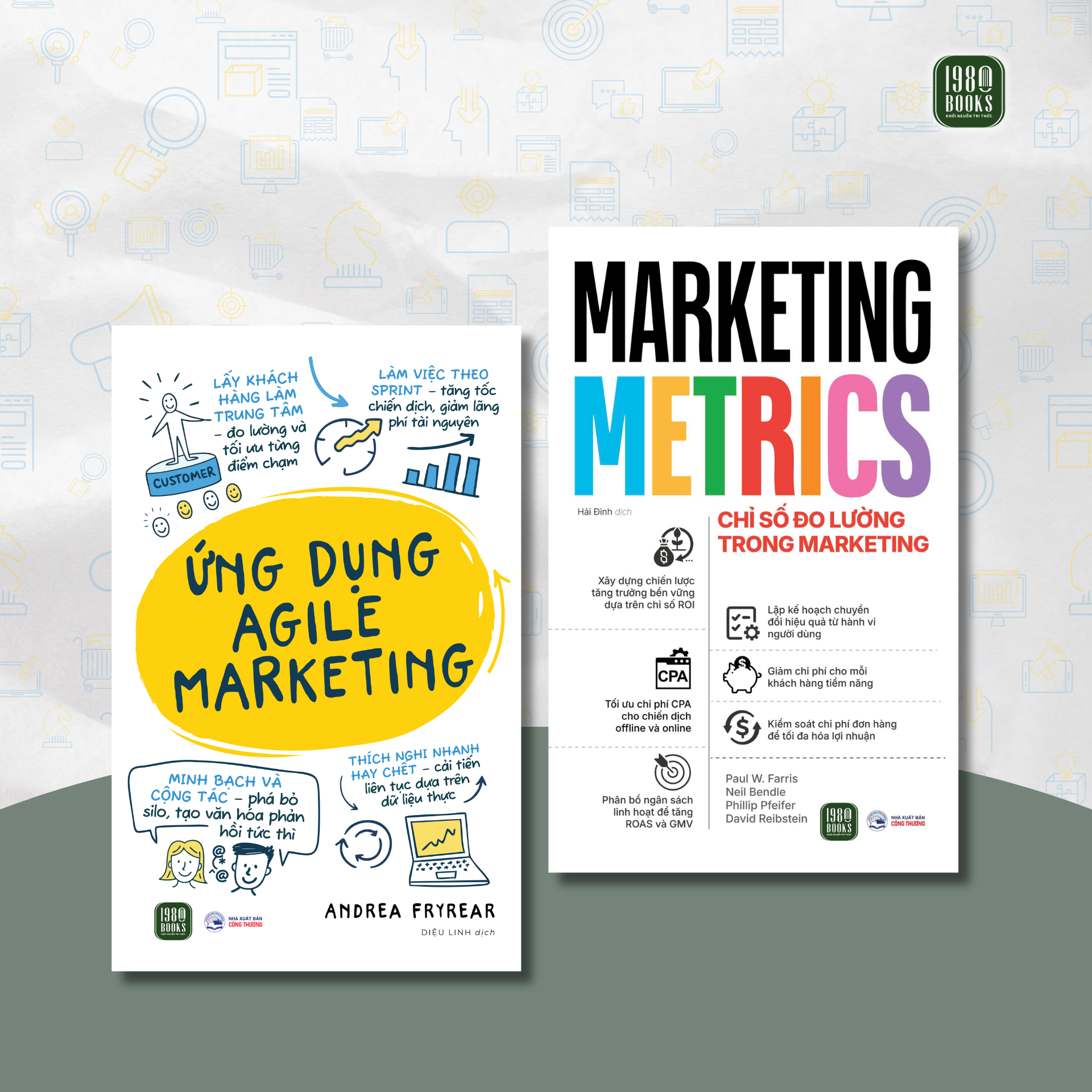  Combo 2 cuốn sách Marketing metrics + Ứng dụng Agile Marketing 
