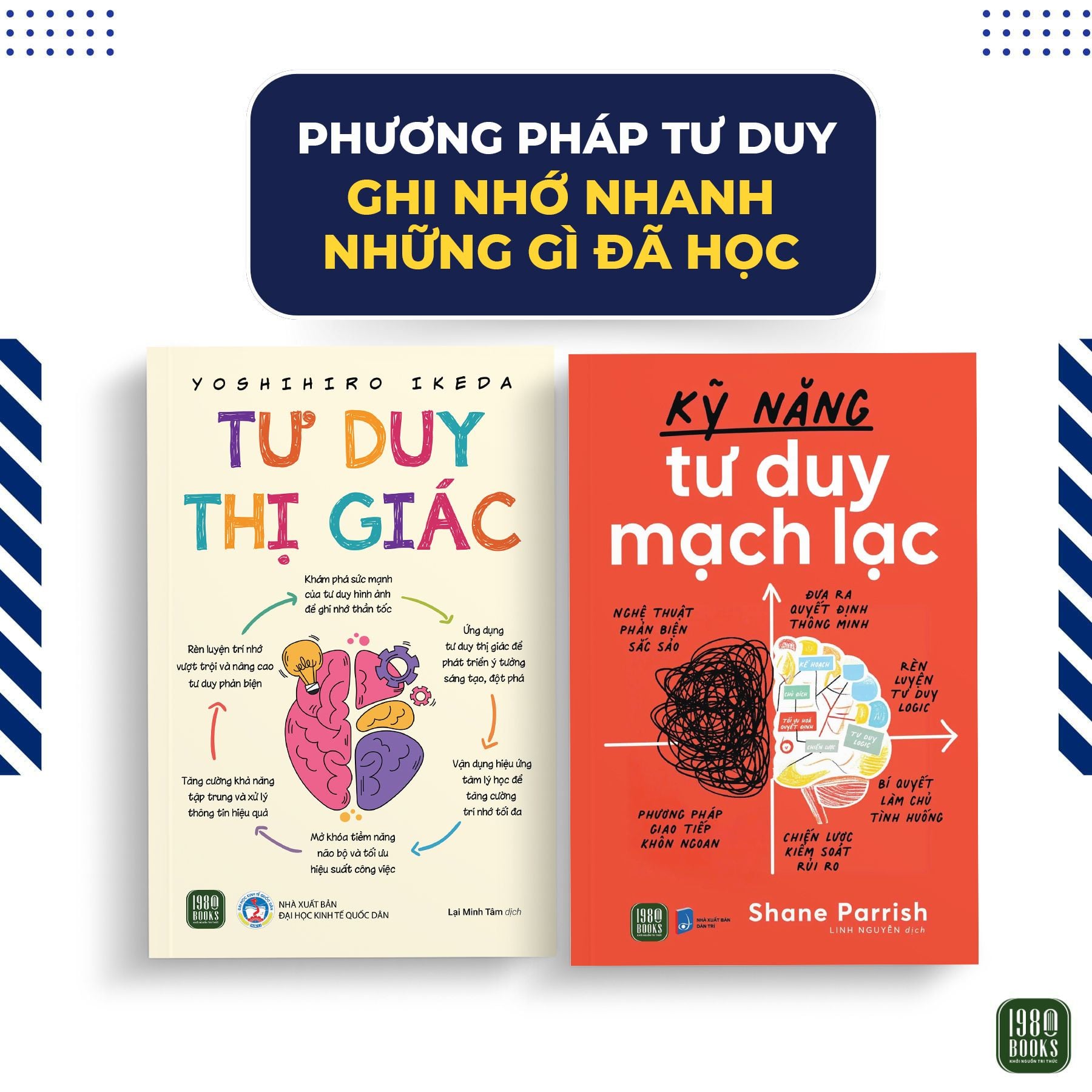  Combo 2 cuốn: Tư duy thị giác + Kỹ năng tư duy mạch lạc 