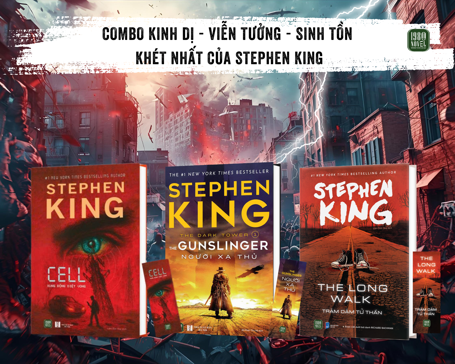 Combo 3 - Xung động diệt vong + Người xạ thủ + Trăm dặm tử thần (Stephen King) 