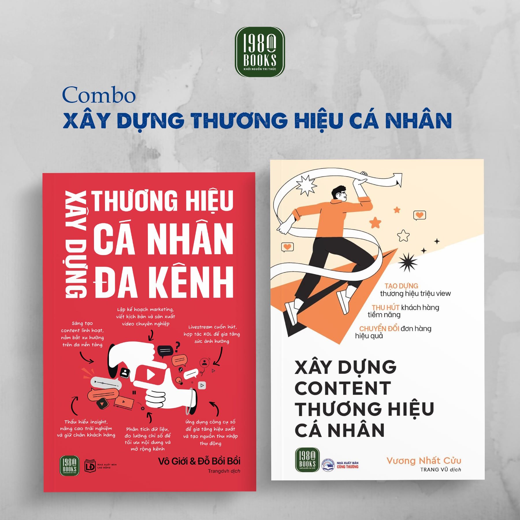  Combo 2 cuốn: Xây dựng thương hiệu cá nhân đa kênh + Xây dựng content thương hiệu cá nhân 