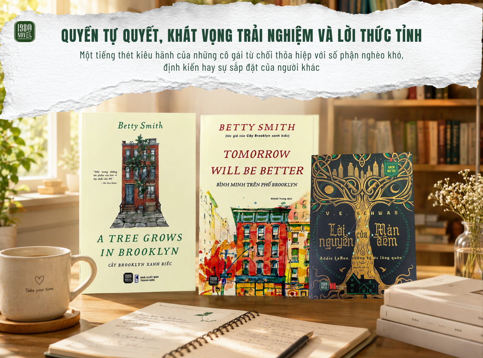 Combo 3 - Cây Brooklyn xanh biếc + Bình minh trên phố Brooklyn + Lời nguyền của màn đêm (Sbt) 