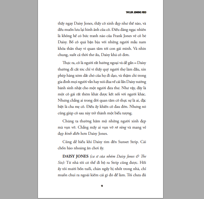  [Sách mới] DAISY JONES & THE SIX - LỬA RỰC VÀ TRO TÀN (Taylor Jenkins Reid) 
