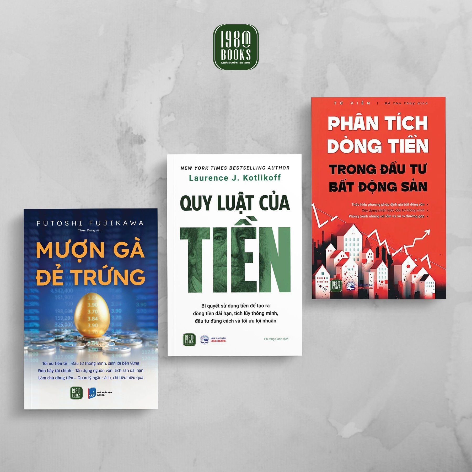  Combo sách hiểu dòng tiền: Mượn gà đẻ trứng + Quy luật của tiền + Phân tích dòng tiền trong đầu tư bất động sản 