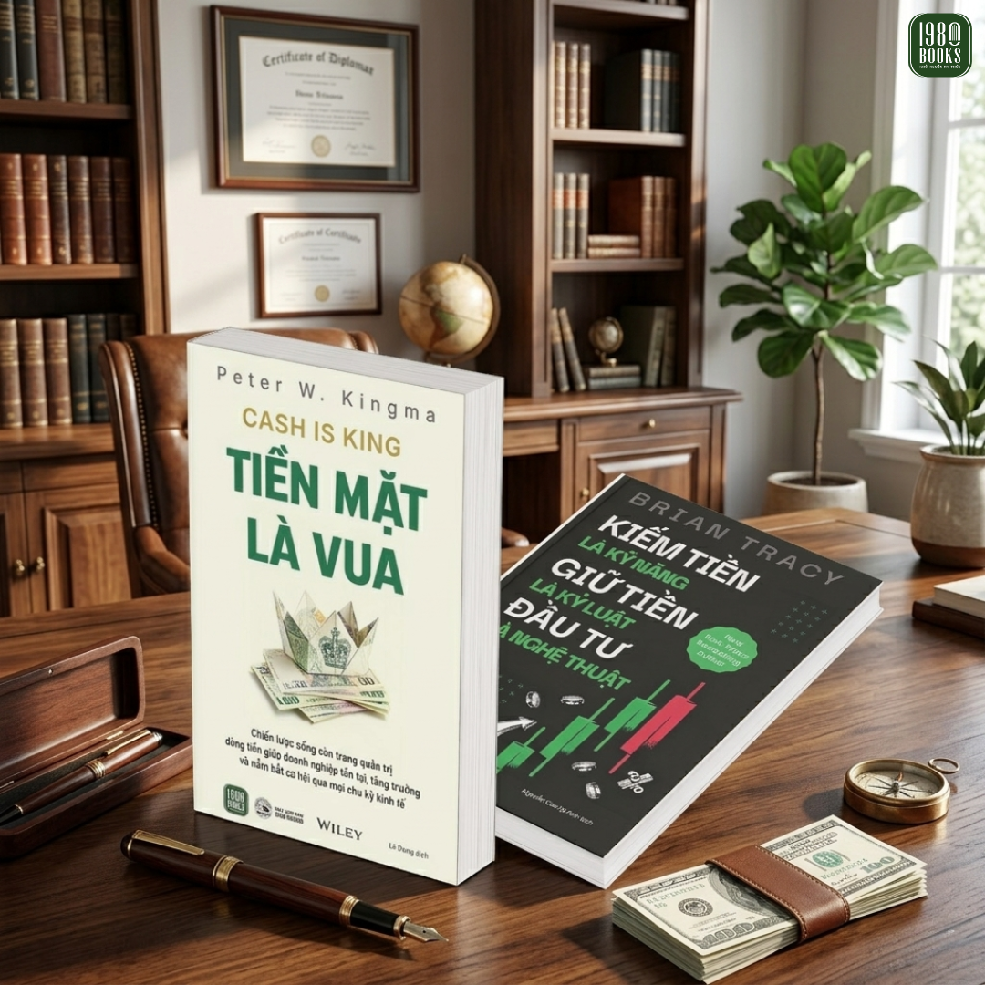  Combo 2 cuốn: Tiền mặt là vua + Kiếm tiền là kỹ năng, giữ tiền là kỷ luật, đầu tư là nghệ thuật 