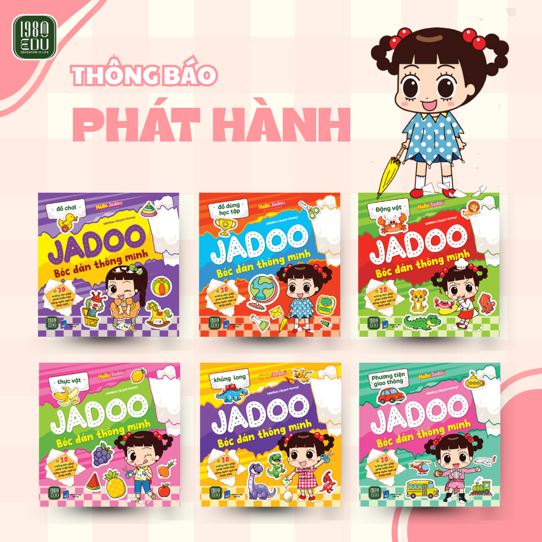  Sách mới - Bộ Jadoo Bóc dán thông minh (Trọn bộ 6 tập) 