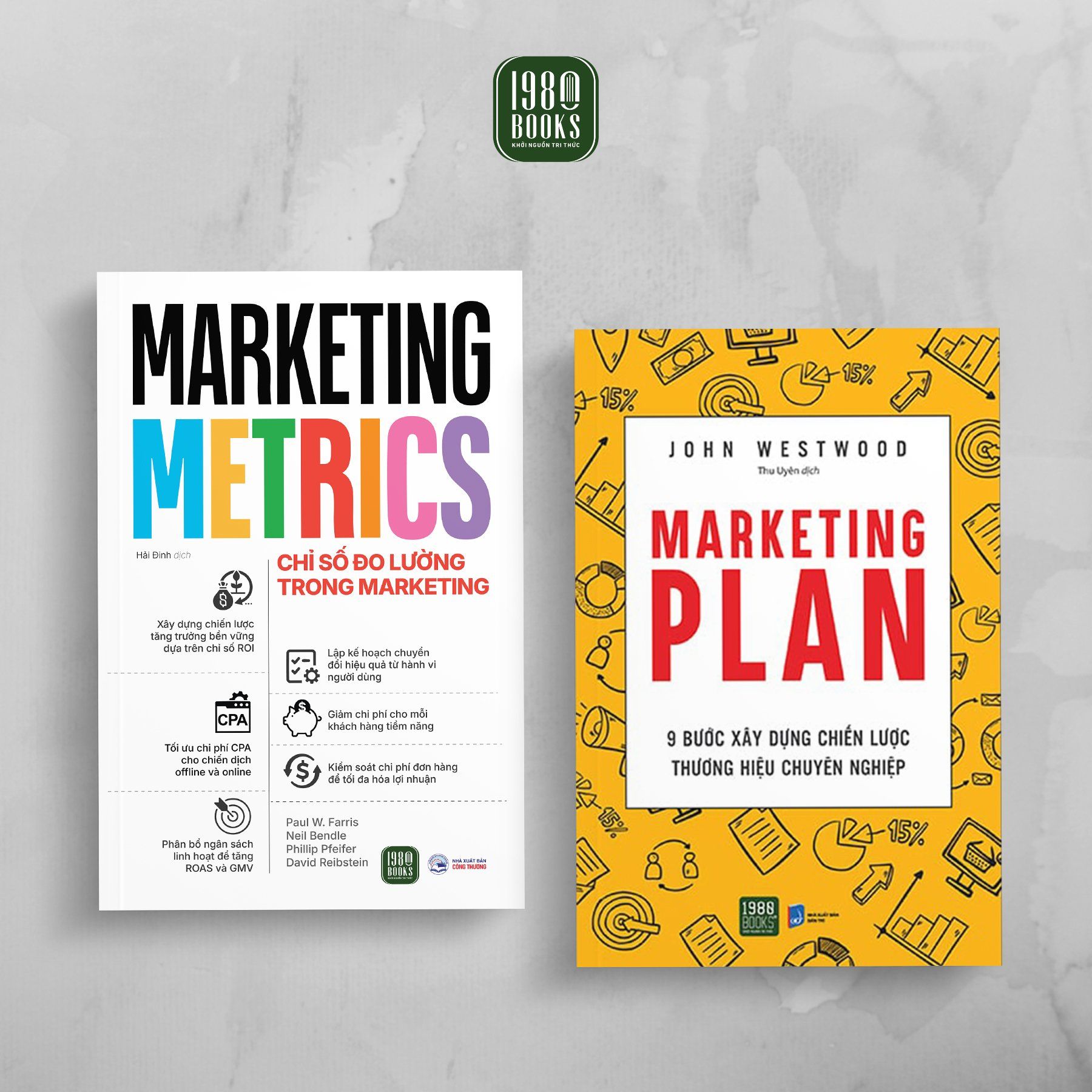  Combo sách: Marketing Metrics - Chỉ số đo lường trong Marketing + Marketing plan - 9 bước xây dựng chiến lược thương hiệu chuyên nghiệp 