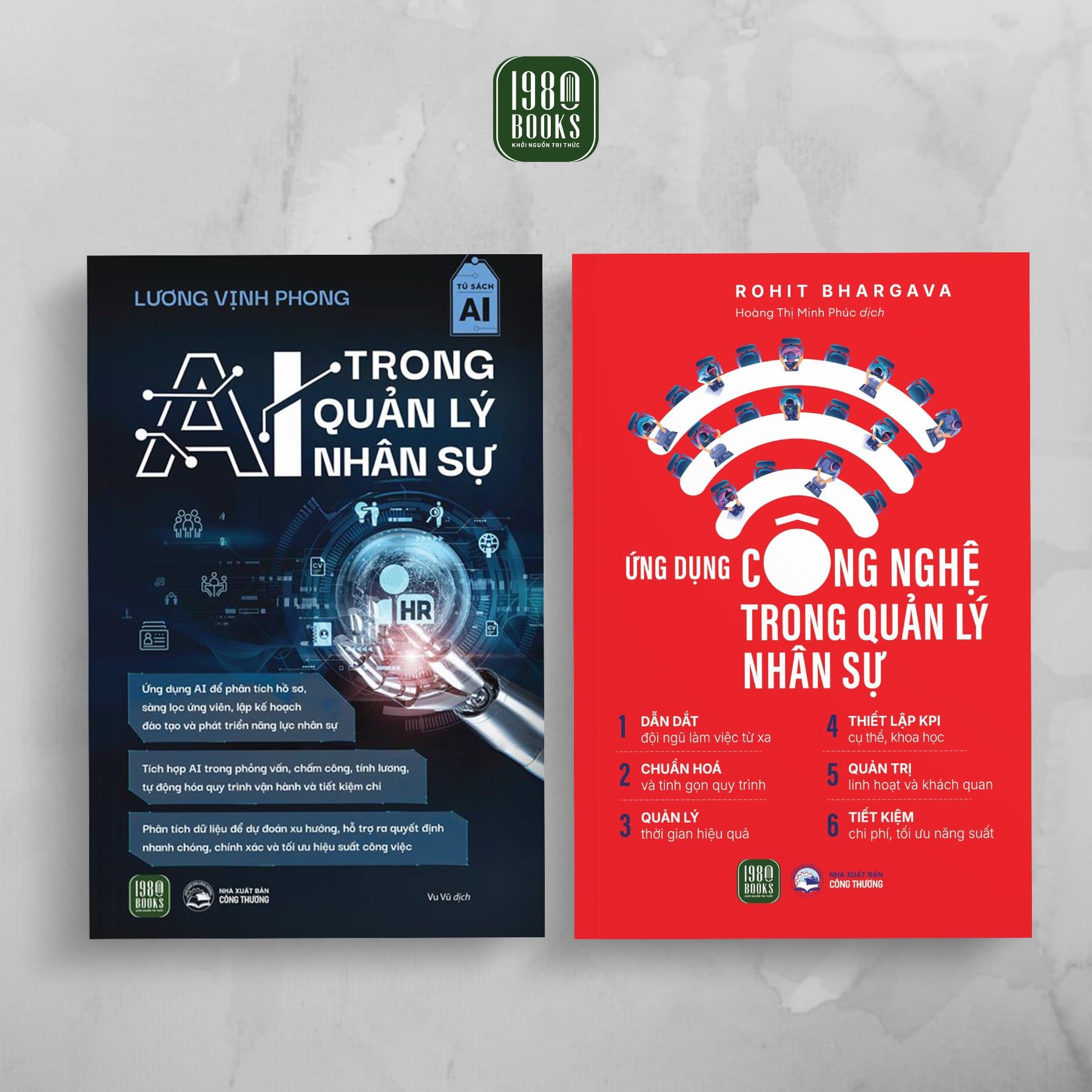  Combo 2 cuốn: AI trong quản lý nhân sự + Ứng dụng công nghệ trong quản lý nhân sự 