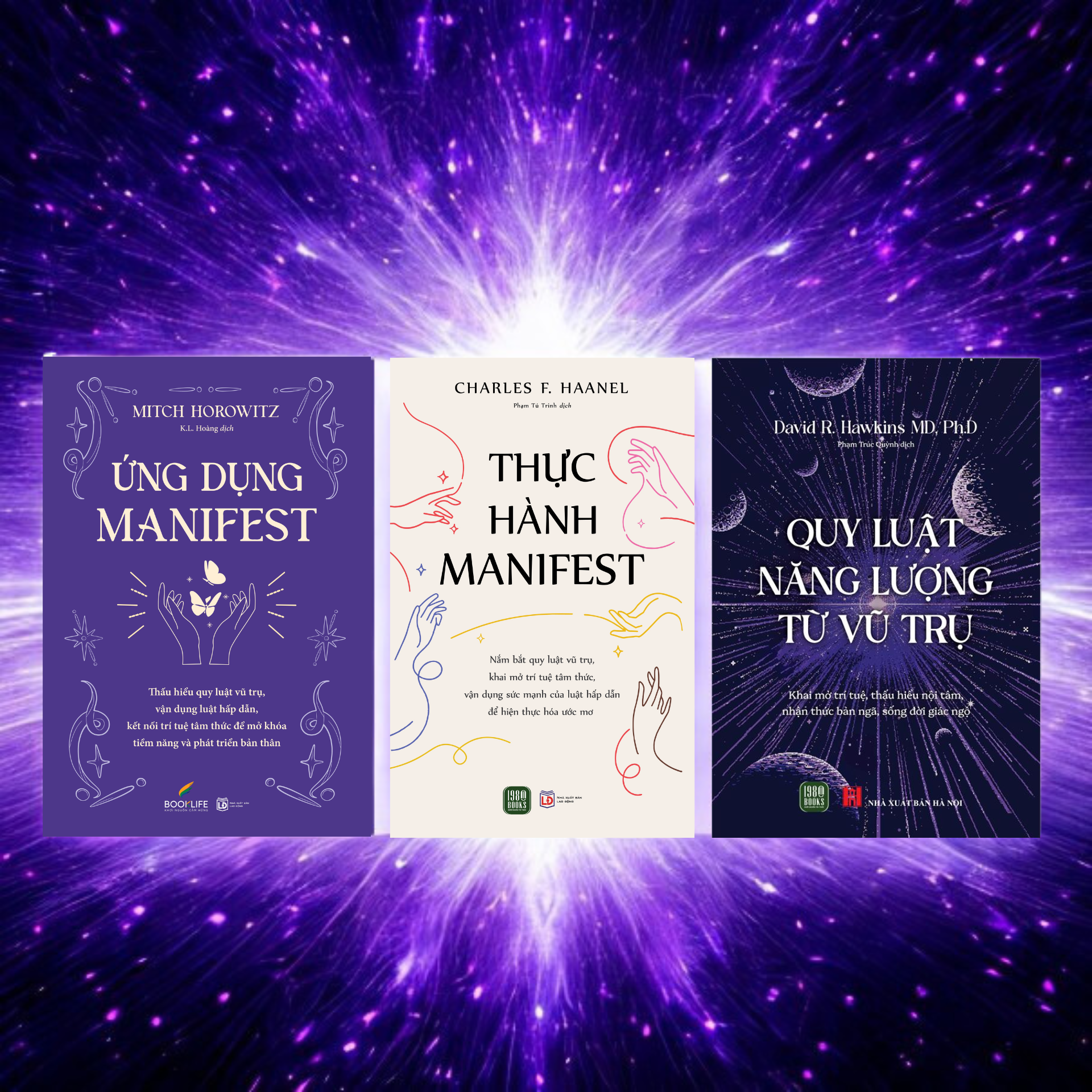  Combo 3 cuốn Quy Luật Năng Lượng Từ Vũ Trụ + Ứng Dụng Manifest + Thực Hành Manifest 