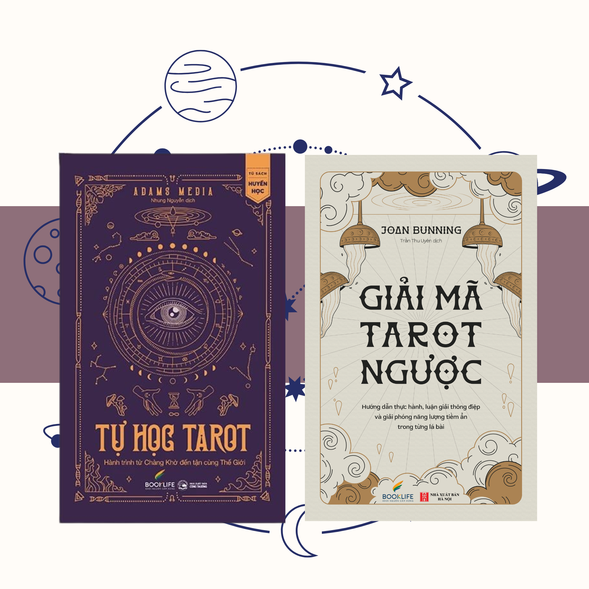  Combo 2 cuốn sách Tự học Tarot + Giải mã Tarot ngược 
