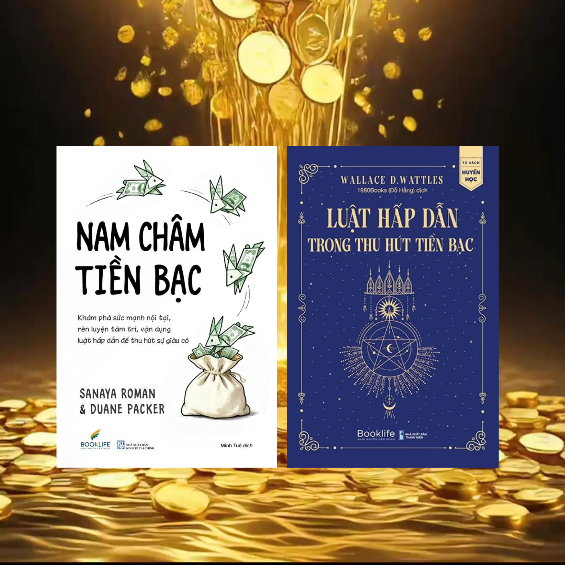  Combo 2 cuốn sách NAM CHÂM TIỀN BẠC + LUẬT HẤP DẪN TIỀN BẠC 