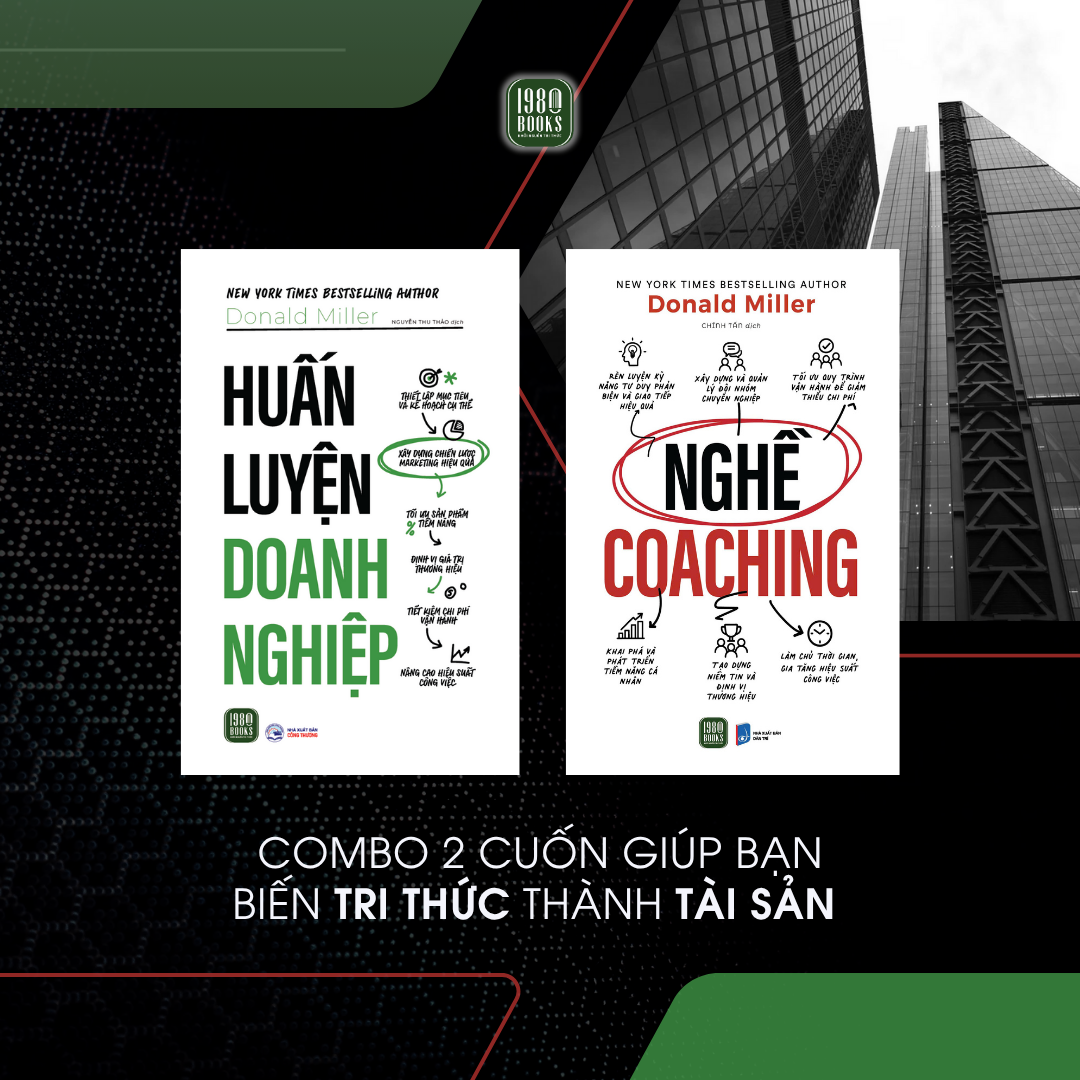  Combo 2 cuốn Huấn Luyện Doanh Nghiệp + Nghề Coaching 