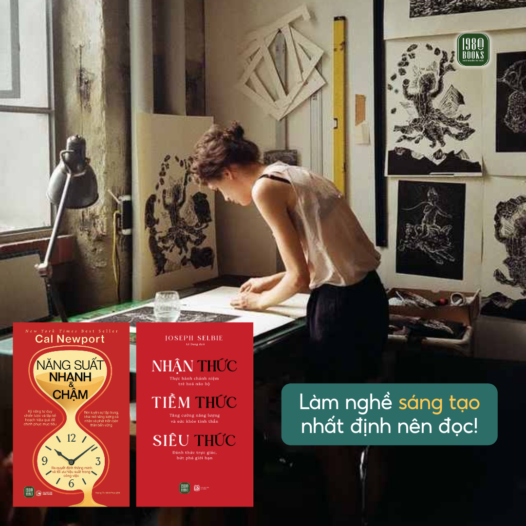  Combo 2 cuốn Năng suất nhanh và chậm + Nhận thức Tiềm thức Siêu thức 