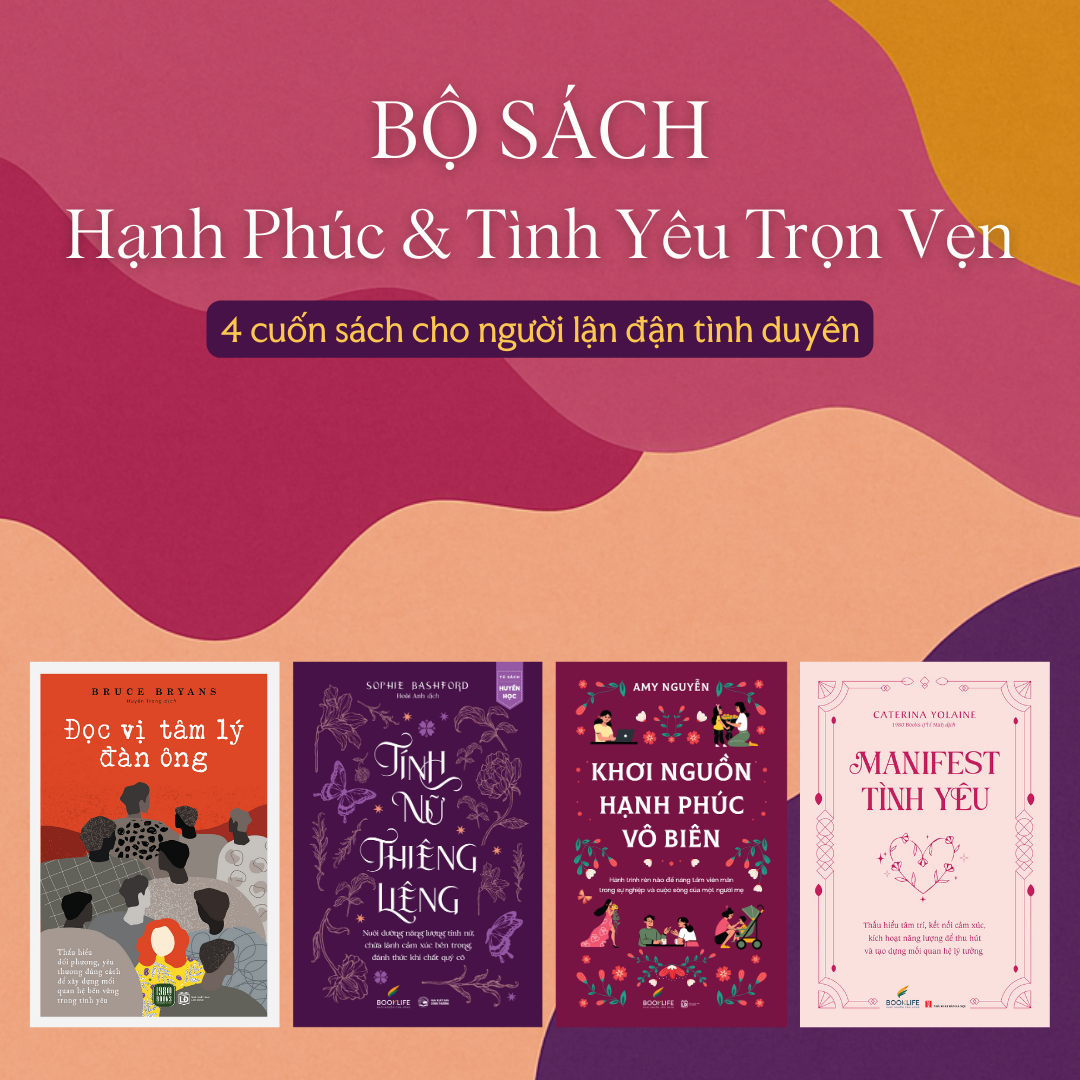  Combo 4 cuốn Đọc vị tâm lý đàn ông + Tính nữ thiêng liêng + Khơi nguồn hạnh phúc vô biên + Manifest tình yêu 