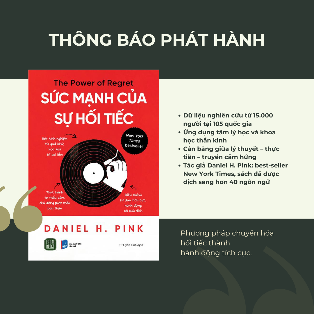  [Sách mới] SỨC MẠNH CỦA SỰ HỐI TIẾC 
