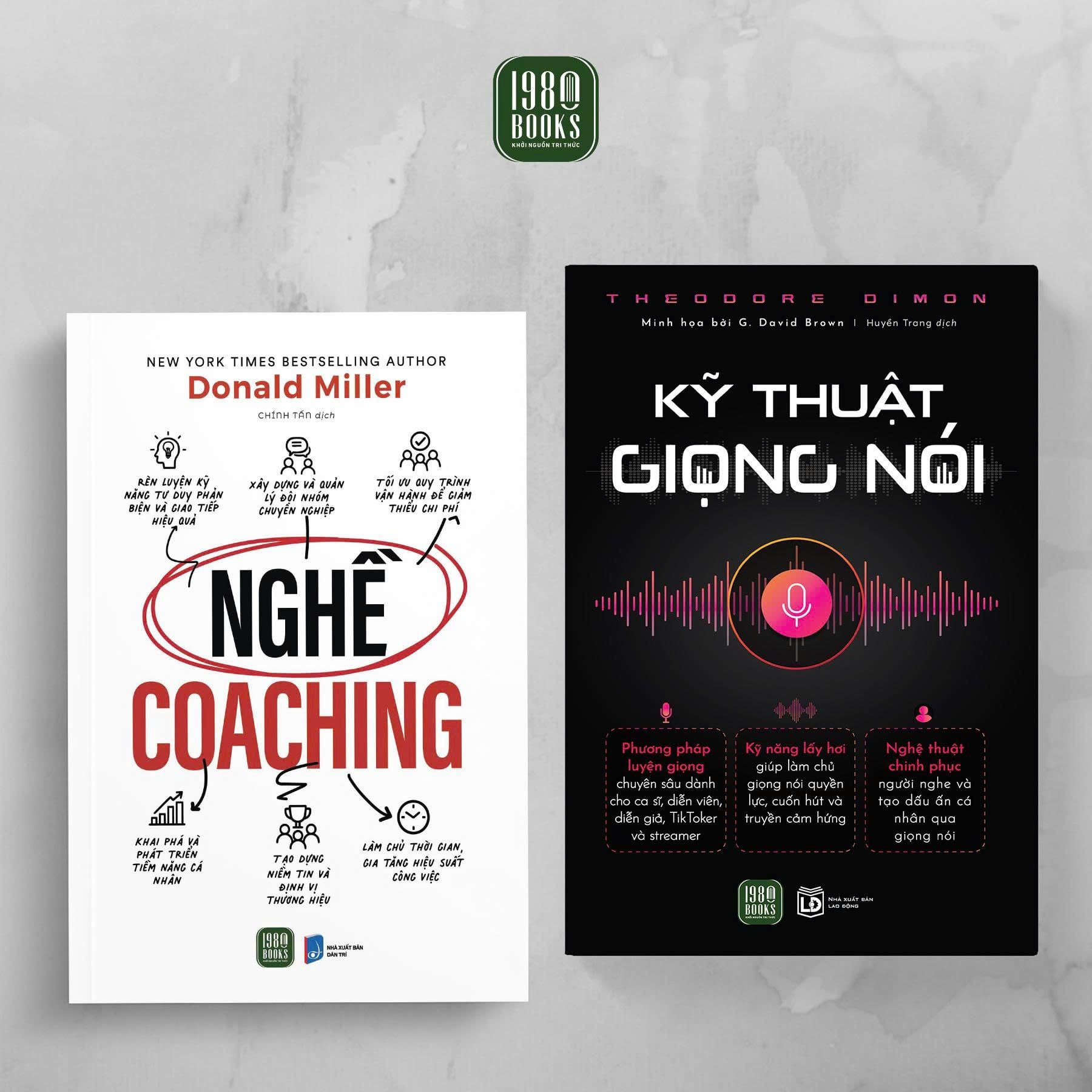  Combo 2 cuốn sách Nghề Coaching + Kỹ thuật giọng nói 