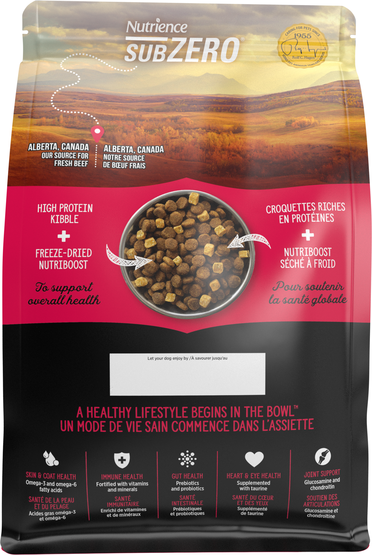  NT Subzero cho Chó - Thịt bò, thịt cừu, lợn rừng, cá hồi, cá tuyết và rau củ quả tự nhiên (Cho mọi giống chó ở mọi lứa tuổi) 