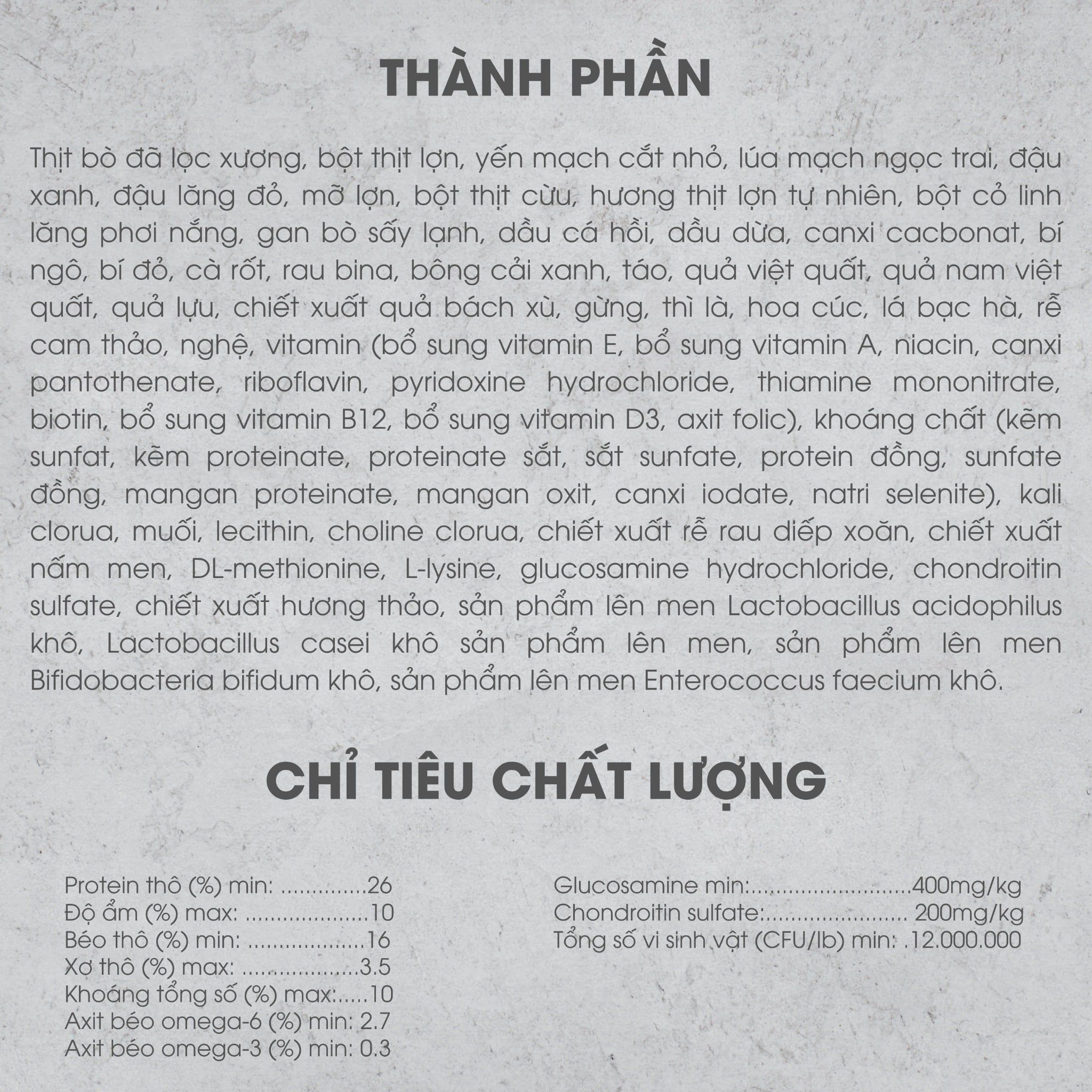  NT Infusion cho Chó kích thước vừa và lớn trưởng thành (Trên 10kg) - Thịt bò và rau củ quả tự nhiên 