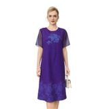 Váy suông in hoa chấm bi