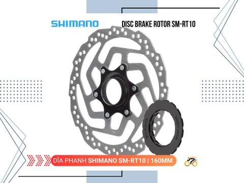 ĐĨA THẮNG XE ĐẠP - 160mm - SHIMANO RT10 - CENTER LOCK - (CÓ HỘP) (1CÁI)