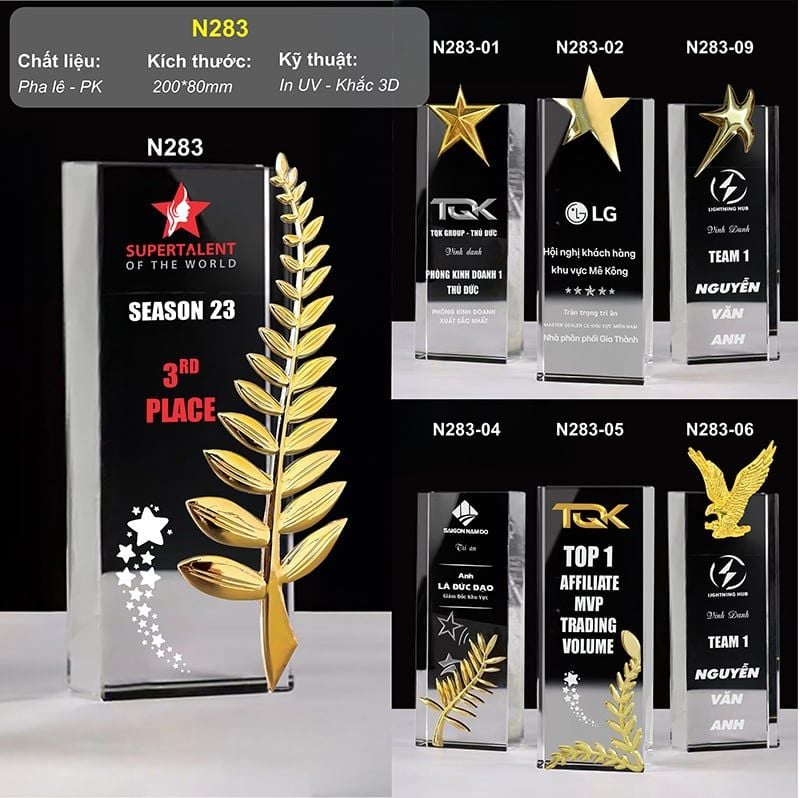 Bộ cúp vinh danh quản lý xuất sắc N283