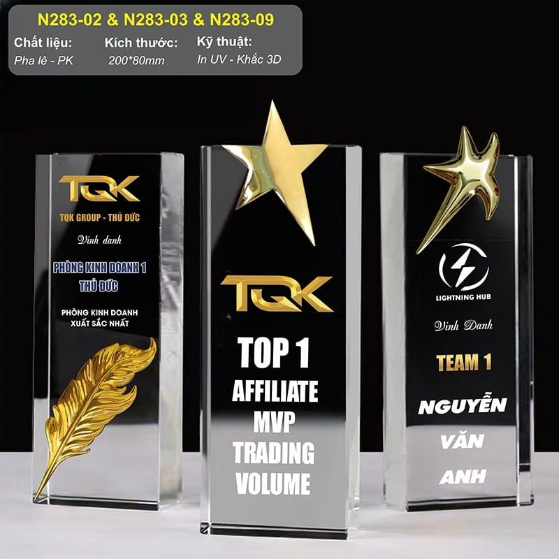 Bộ cúp vinh danh quản lý xuất sắc N283