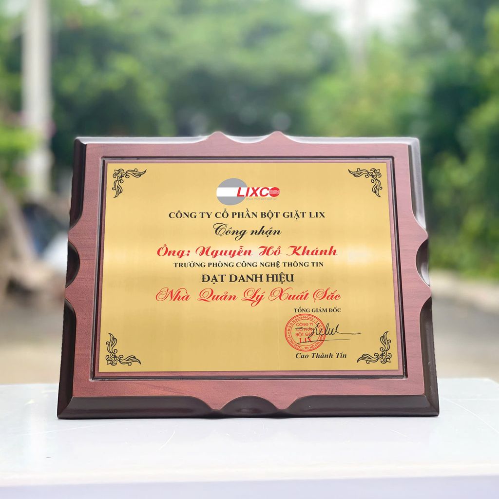 Bảng vinh danh quản lý cấp cao BVD-001