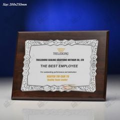 Bảng vinh danh gỗ đồng nằm ngang BVDGD012 (2 size)