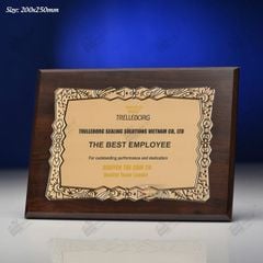 Bảng vinh danh gỗ đồng nằm ngang BVDGD012 (2 size)