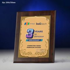 Bảng vinh danh gỗ đồng BVDGD012 (2 size)